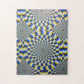 Circulaire diamantoptische illusie onmogelijk legpuzzel (Verticaal)