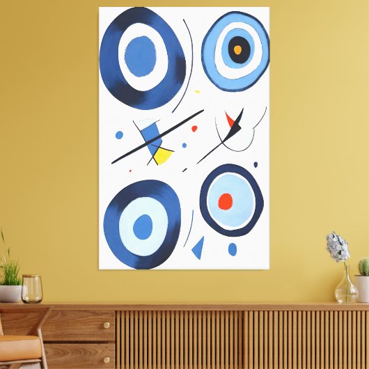Circulaire Dimensie Dans Abstract Canvas Afdruk (Insitu (Woonkamer))
