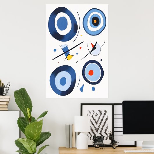 Circulaire Dimensie Dans Abstract Poster (Thuiskantoor)