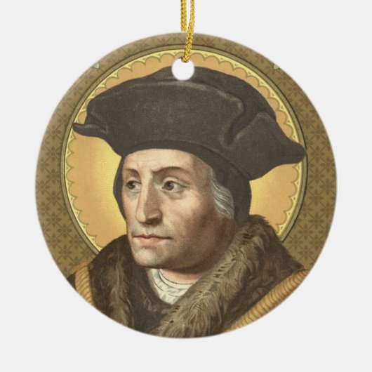 Circulaire dubbelAfbeelding St. Thomas More (SAU 0 Keramisch Ornament (Voorkant)