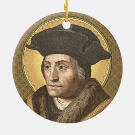 Circulaire dubbelAfbeelding St. Thomas More (SAU 0 Keramisch Ornament (Achterkant)