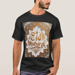Circulaire elegantie Eid Mubarak Mannen Tshirt