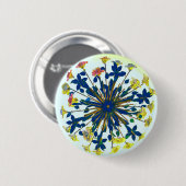 Circulaire Floral Ceramic  Lighting Ronde Button 5,7 Cm (Voorkant /achterkant)