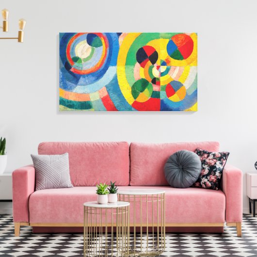 Circulaire formulieren van Robert Delaunay Canvas Afdruk (Insitu (Woonkamer))