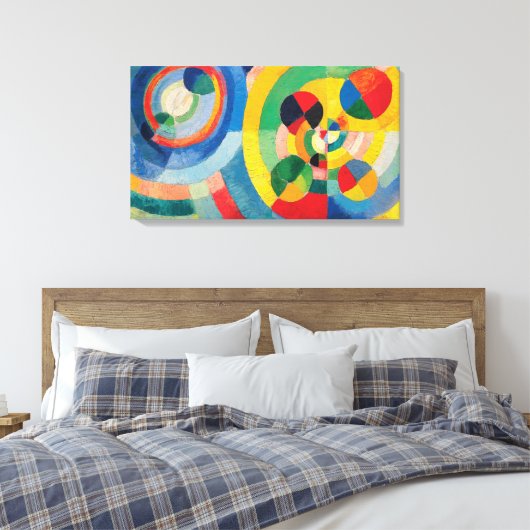 Circulaire formulieren van Robert Delaunay Canvas Afdruk (Insitu (Slaapkamer))