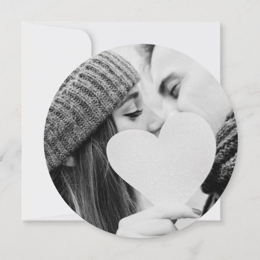 Circulaire foto's van zwart-wit-script kaart (Achterkant)