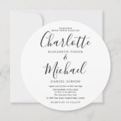 Circulaire foto's van zwart-wit-script kaart (Voorkant)