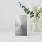 Circulaire geborsteld Metaal Ontwerp Verticale Kaa Visitekaartje (Staand voorkant)