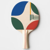 Circulaire Geometrie Abstracte Pingpongbat Tafeltennisbatje (Voorkant)