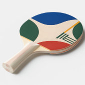 Circulaire Geometrie Abstracte Pingpongbat Tafeltennisbatje (Voorkant Gekanteld)