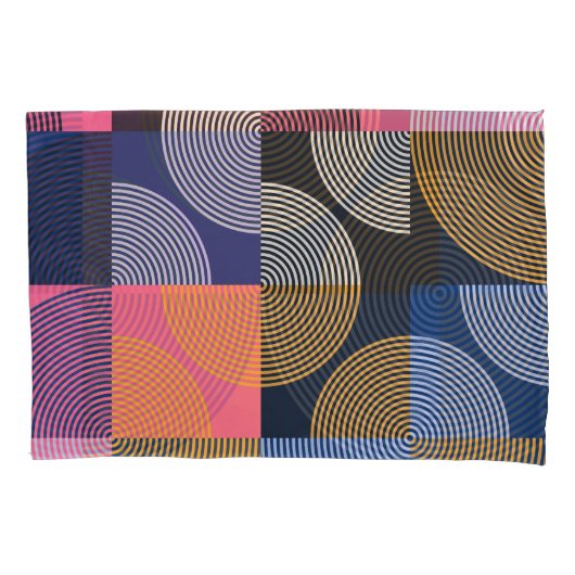 Circulaire geometrische illustratie kussensloop (Voorkant)