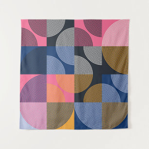 Circulaire geometrische illustratie wandkleed