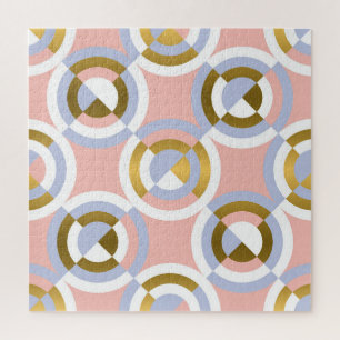 Circulaire geometrische vormen: kleurrijke kaleid legpuzzel