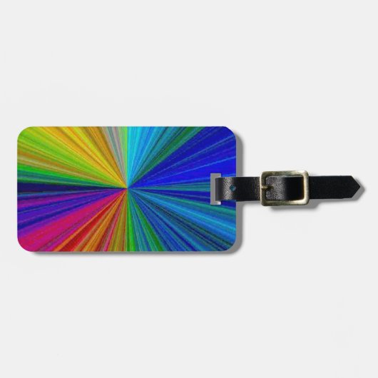Circulaire gradiënt Regelboog Bagagelabel (Voorkant horizontaal)