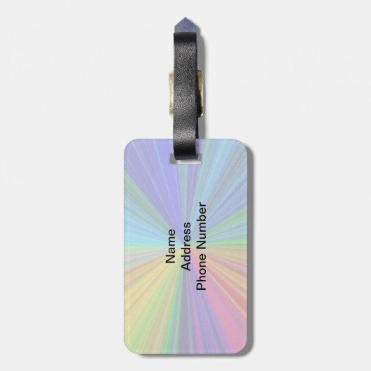 Circulaire gradiënt Regelboog Bagagelabel (Achterkant verticaal)