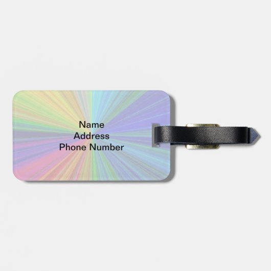 Circulaire gradiënt Regelboog Bagagelabel (Achterkant horizontaal)