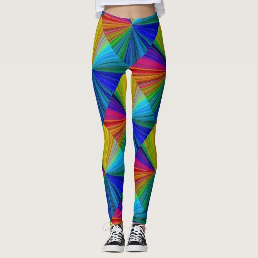 Circulaire gradiënt Regelboog Leggings (Voorkant)