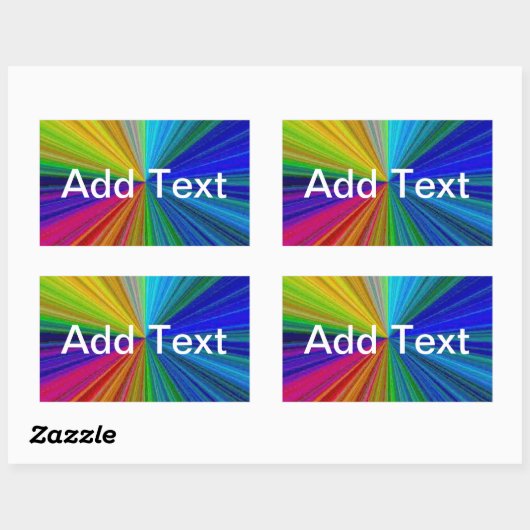 Circulaire gradiënt Regelboog Rechthoekige Sticker (Vel)