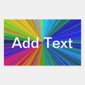 Circulaire gradiënt Regelboog Rechthoekige Sticker (Voorkant)