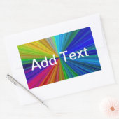 Circulaire gradiënt Regelboog Rechthoekige Sticker (Envelop)