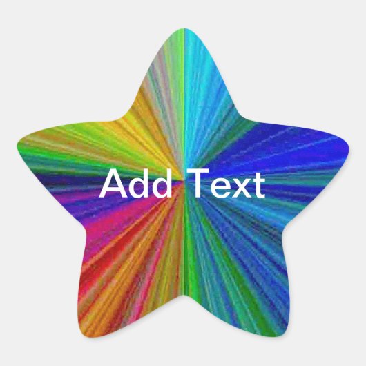 Circulaire gradiënt Regelboog Ster Sticker (Voorkant)