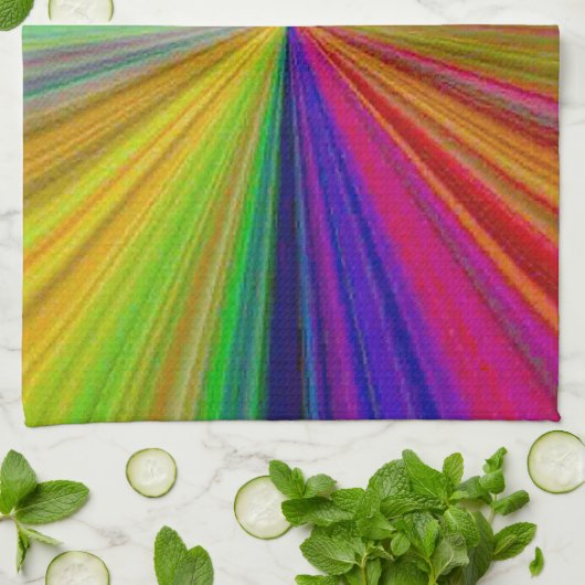 Circulaire gradiënt Regelboog Theedoek (Gevouwen)