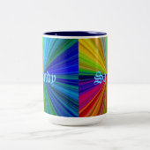 Circulaire gradiënt Regelboog Tweekleurige Koffiemok (Center)