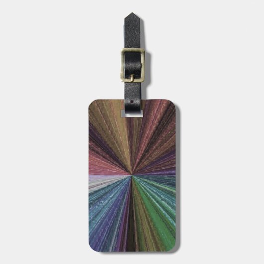 Circulaire gradiënt, regenboog bagagelabel (Voorkant verticaal)