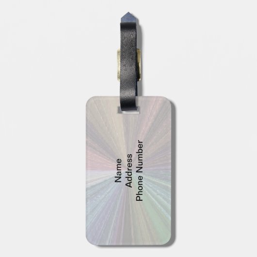 Circulaire gradiënt, regenboog bagagelabel (Achterkant verticaal)