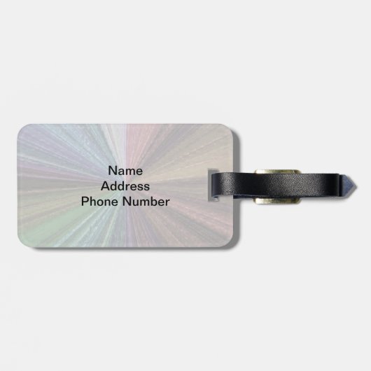 Circulaire gradiënt, regenboog bagagelabel (Achterkant horizontaal)