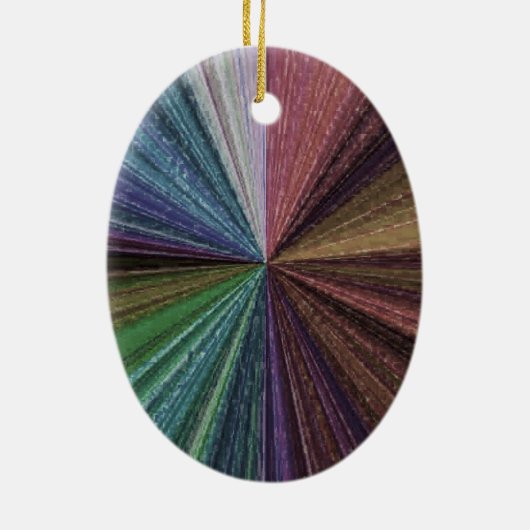 Circulaire gradiënt, regenboog keramisch ornament (Achterkant)