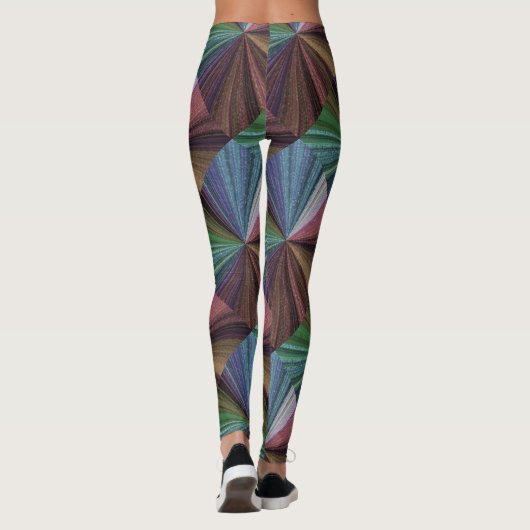 Circulaire gradiënt, regenboog leggings (Achterkant)
