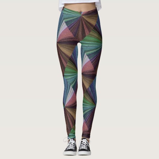 Circulaire gradiënt, regenboog leggings (Voorkant)