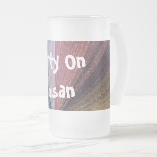 Circulaire gradiënt, regenboog matglas bierpul (Voorkant rechts)