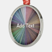 Circulaire gradiënt, regenboog metalen ornament (Links)