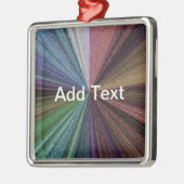 Circulaire gradiënt, regenboog metalen ornament (Links)