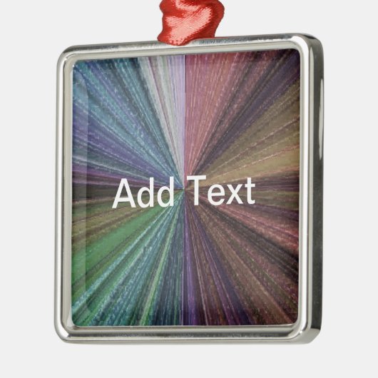 Circulaire gradiënt, regenboog metalen ornament (Links)