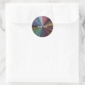 Circulaire gradiënt, regenboog ronde sticker (Tas)