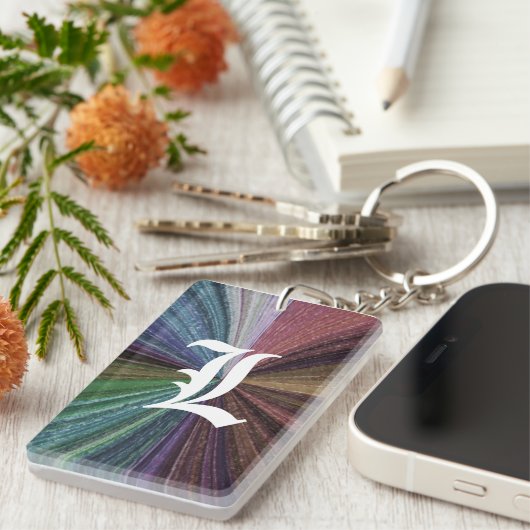 Circulaire gradiënt, regenboog sleutelhanger (Voorkant Rechts)