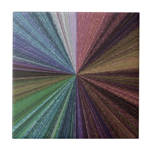 Circulaire gradiënt, regenboog tegeltje (Voorkant)