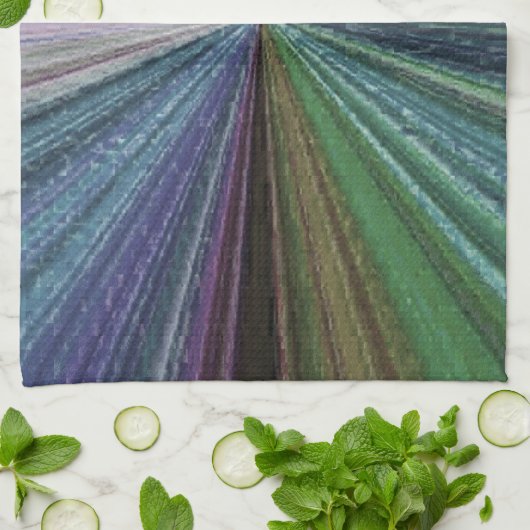 Circulaire gradiënt, regenboog theedoek (Gevouwen)