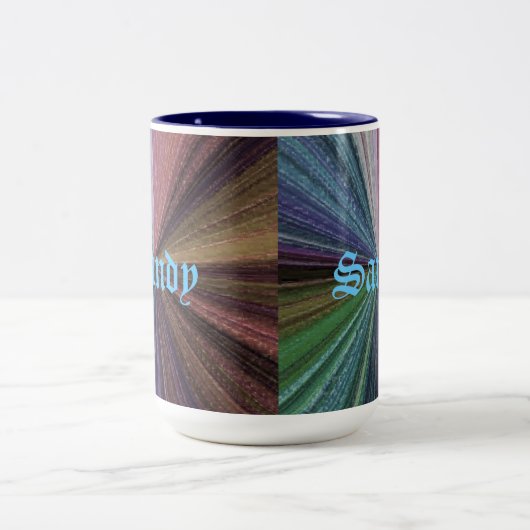 Circulaire gradiënt, regenboog tweekleurige koffiemok (Center)