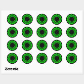 Circulaire Groene Buitenaardse Abstracte Ronde Sticker (Vel)