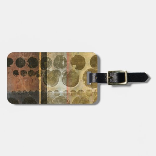 Circulaire groene druppeltjes bagagelabel (Voorkant horizontaal)