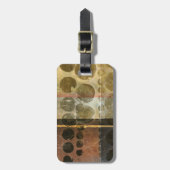 Circulaire groene druppeltjes bagagelabel (Voorkant verticaal)