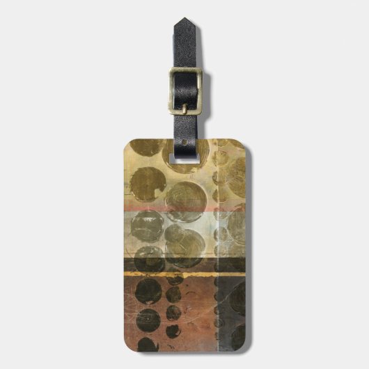 Circulaire groene druppeltjes bagagelabel (Voorkant verticaal)