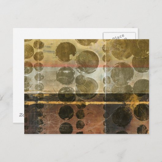 Circulaire groene druppeltjes briefkaart (Voorkant / Achterkant)