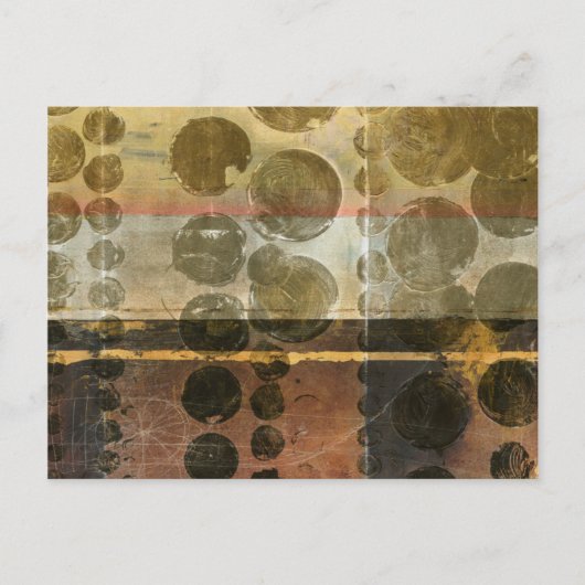 Circulaire groene druppeltjes briefkaart (Voorkant)