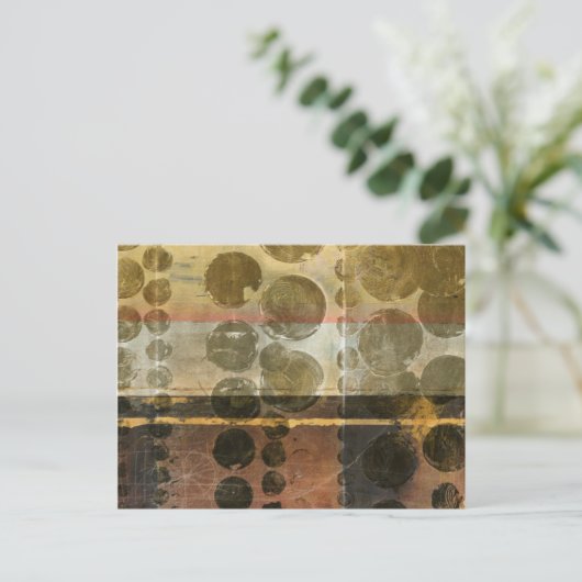 Circulaire groene druppeltjes briefkaart (Staand voorkant)