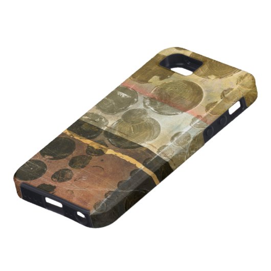 Circulaire groene druppeltjes Case-Mate iPhone case (Onderkant)